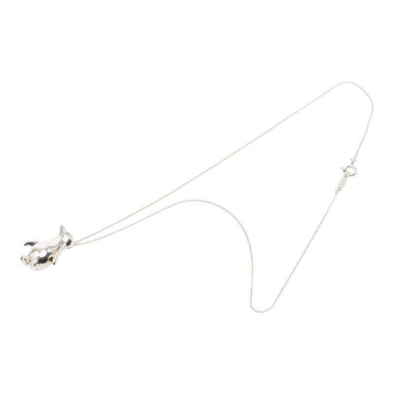 Tiffany & Co Penguin Motif Chain Pendant Necklace Silver
