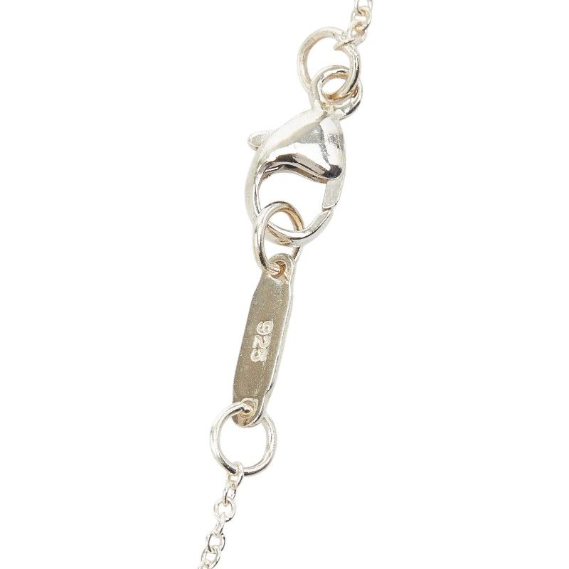 Tiffany & Co Heart Motif Chain Pendant Necklace Silver