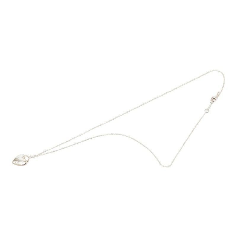 Tiffany & Co Heart Motif Chain Pendant Necklace Silver