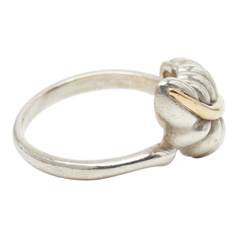 Tiffany & Co Leaf Ring Silver Gold 18k Yellow Combination