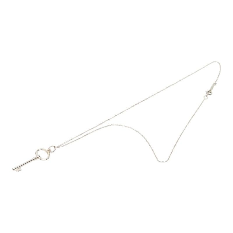 Tiffany & Co Oval Key Chain Pendant Necklace Silver
