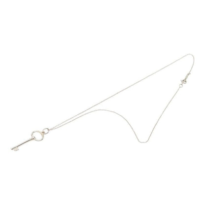 Tiffany & Co Oval Key Chain Pendant Necklace Silver