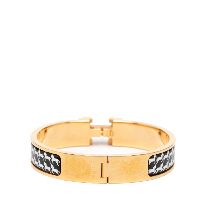 Hermes Click PM Bracelet Gold Multicolor Plated Enamel