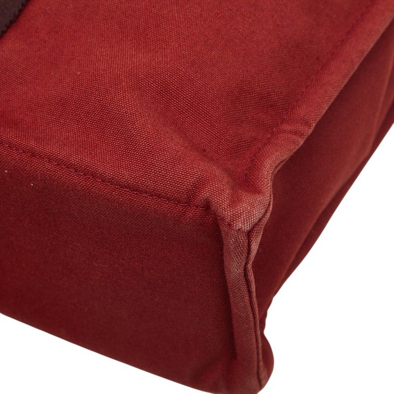 Hermes Fourre Tout MM Tote Red Canvas