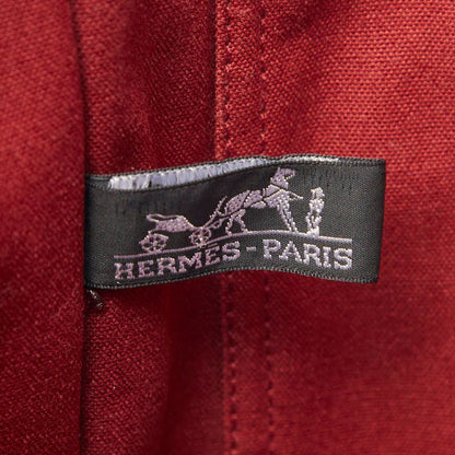 Hermes Fourre Tout MM Tote Red Canvas