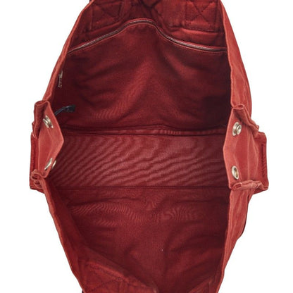 Hermes Fourre Tout MM Tote Red Canvas