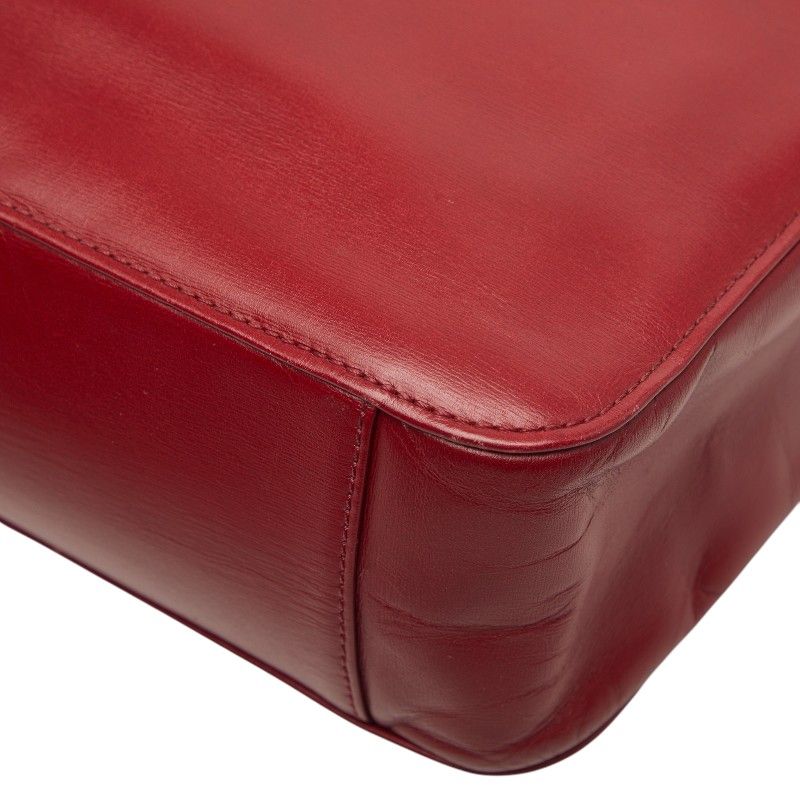 Versace Sunburst Tote Red Leather
