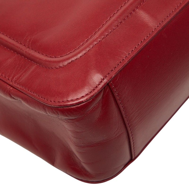 Versace Sunburst Tote Red Leather