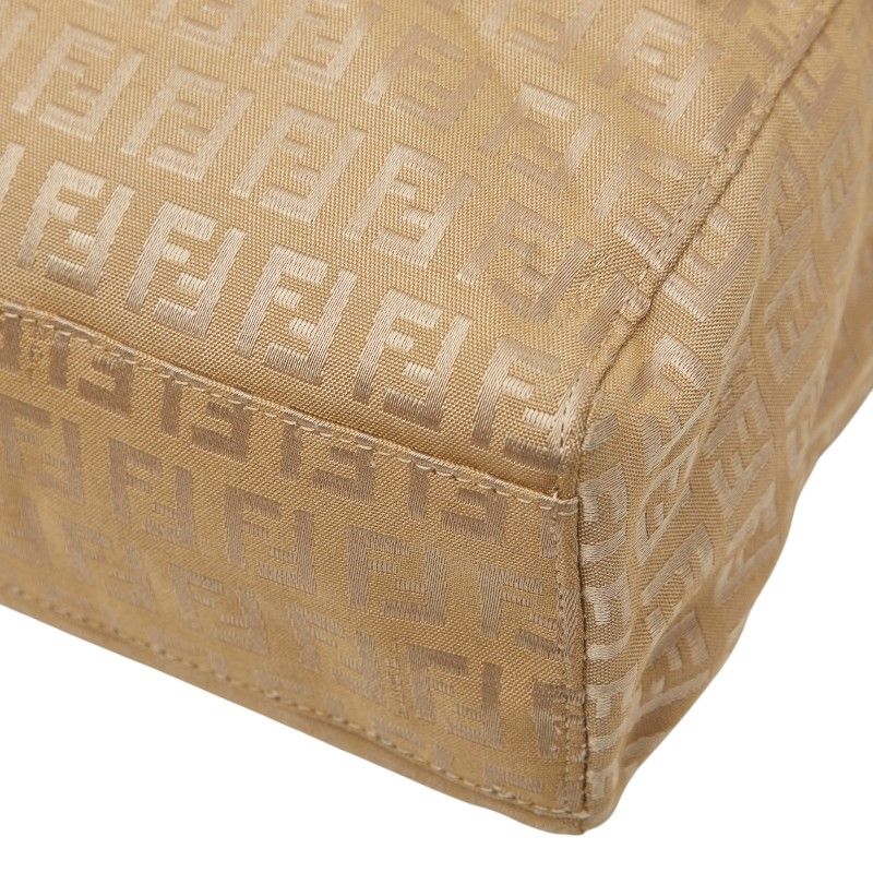 Fendi Zucchino Tote Beige Nylon Leather