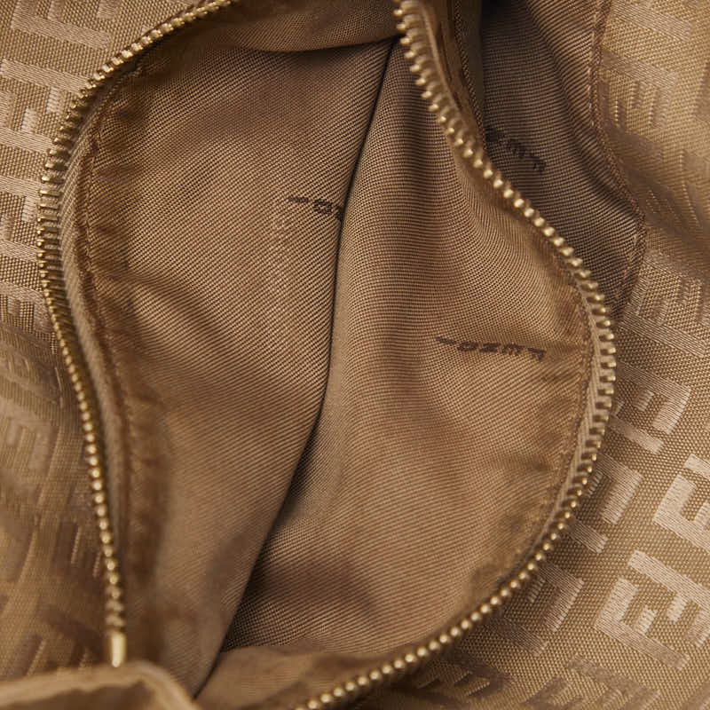 Fendi Zucchino Tote Beige Nylon Leather