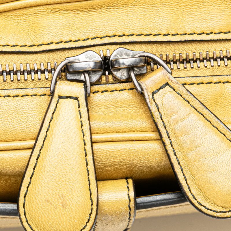 Bottega Veneta Intrecciato Shoulder Bag Khaki Leather
