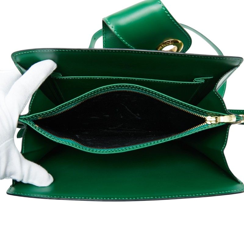 Louis Vuitton Epi Capuchin Crossbody Shoulder Bag Borneo Green Leather