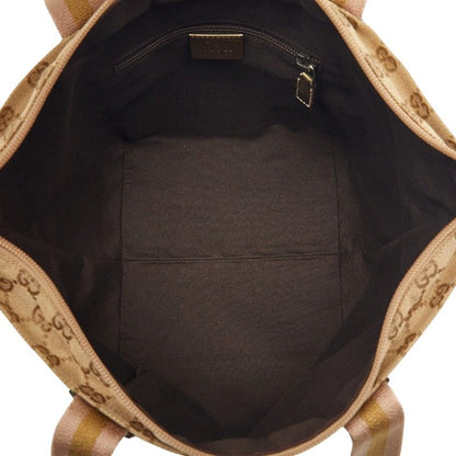 Gucci GG Canvas Handbag Beige Gold