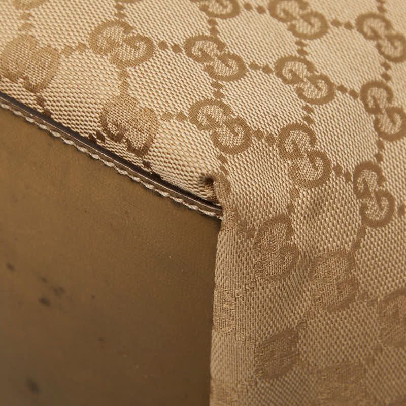 Gucci GG Canvas Handbag Beige Gold