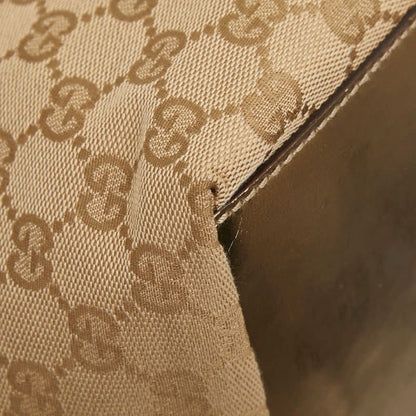 Gucci GG Canvas Handbag Beige Gold