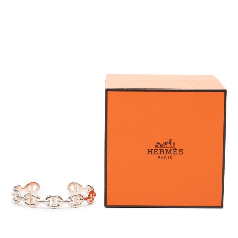 Hermes Chaine D'ancre Bracelet Bangle Silver