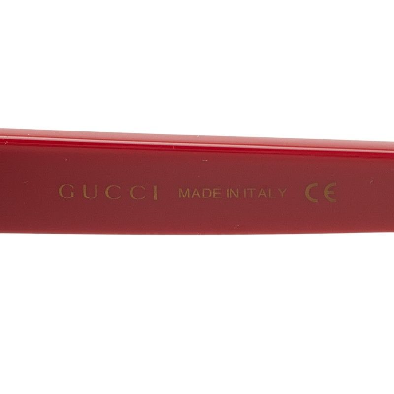 Gucci Interlocking Sunglasses Red Black Bicolor Plastic Eyewear