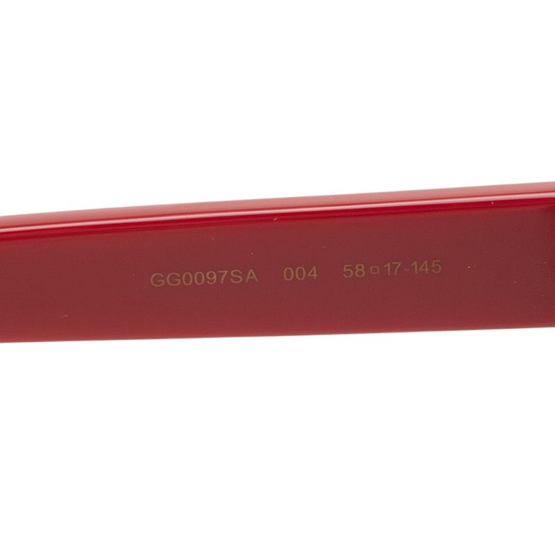 Gucci Interlocking Sunglasses Red Black Bicolor Plastic Eyewear