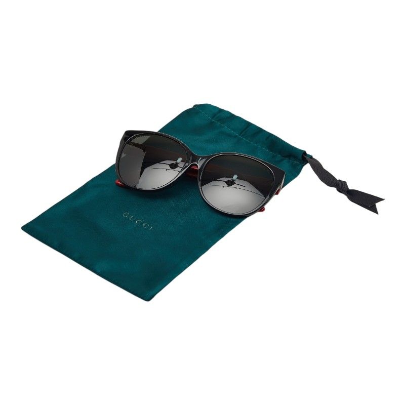Gucci Interlocking Sunglasses Red Black Bicolor Plastic Eyewear