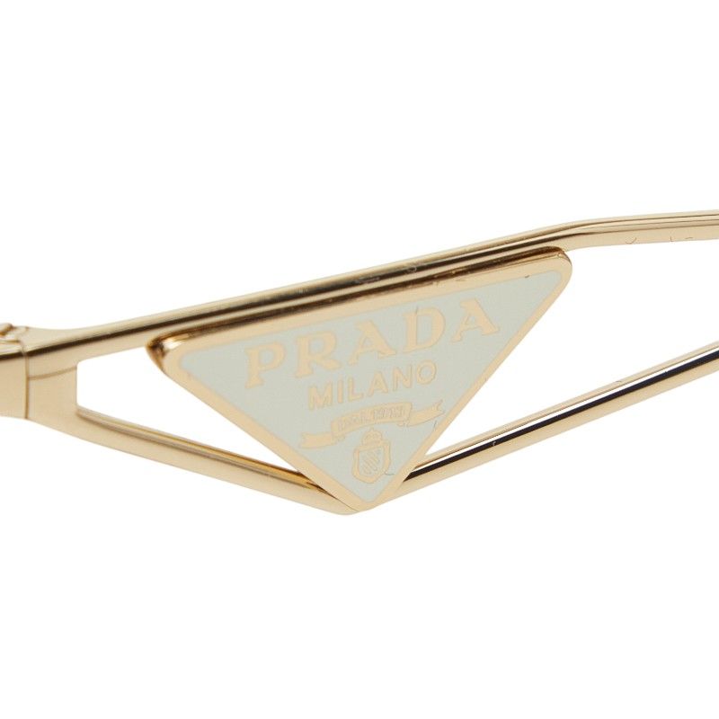 Prada Metal Frame Full Rim Gradient Sunglasses Gold Eyewear