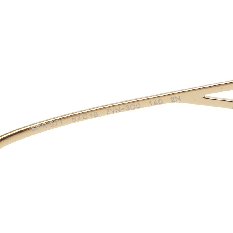 Prada Metal Frame Full Rim Gradient Sunglasses Gold Eyewear