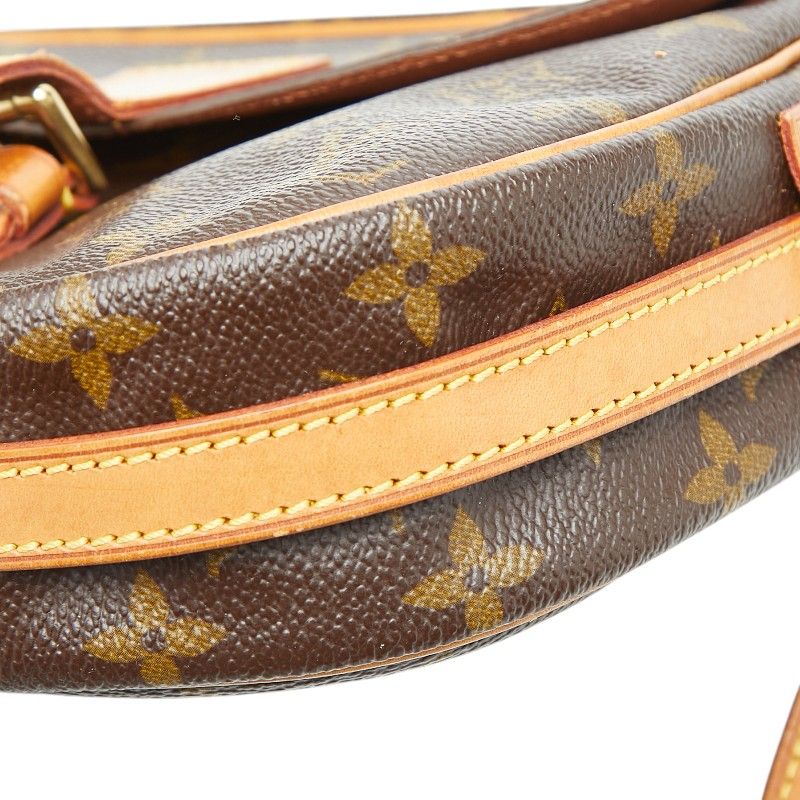 Louis Vuitton Monogram Jeune Fille PM Crossbody Shoulder Bag Brown Leather