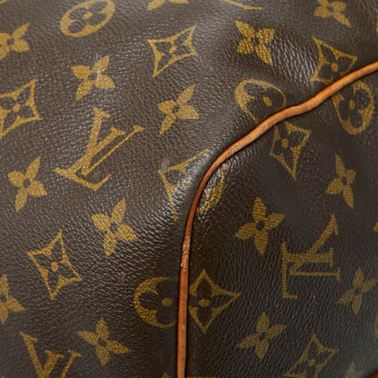 Louis Vuitton Monogram Keepall Bandouliere 55 Boston Bag 2-Way Brown Leather