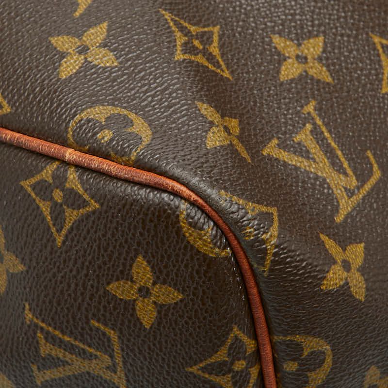 Louis Vuitton Monogram Keepall Bandouliere 55 Boston Bag 2-Way Brown Leather
