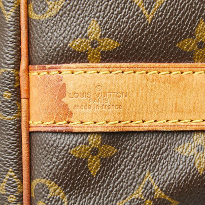 Louis Vuitton Monogram Keepall Bandouliere 55 Boston Bag 2-Way Brown Leather