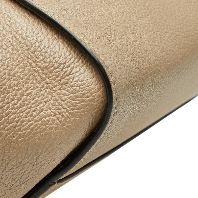Loewe Anagram Hammock Small Shoulder Bag Drawstring 2-Way Beige Leather