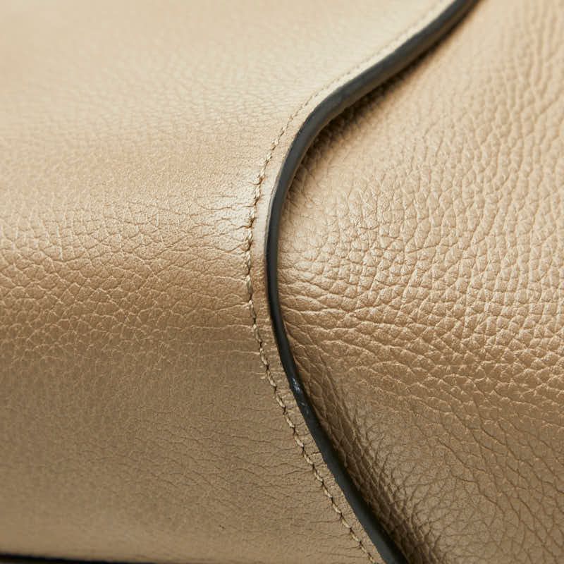 Loewe Anagram Hammock Small Shoulder Bag Drawstring 2-Way Beige Leather