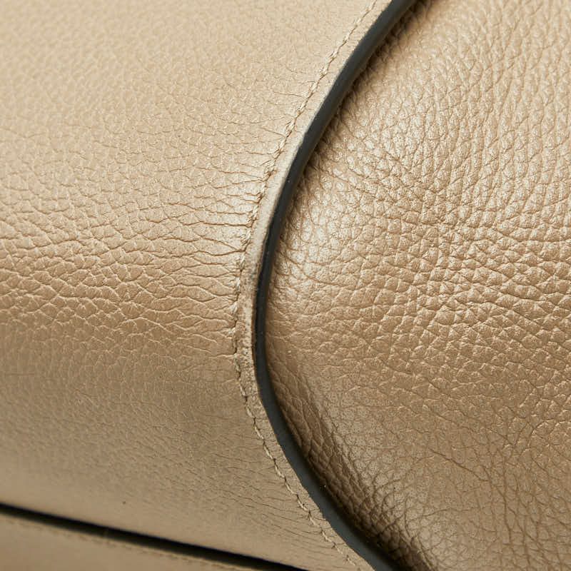 Loewe Anagram Hammock Small Shoulder Bag Drawstring 2-Way Beige Leather