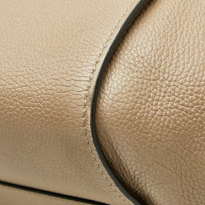Loewe Anagram Hammock Small Shoulder Bag Drawstring 2-Way Beige Leather