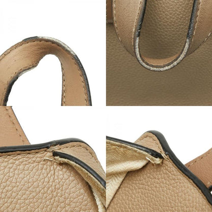 Loewe Anagram Hammock Small Shoulder Bag Drawstring 2-Way Beige Leather
