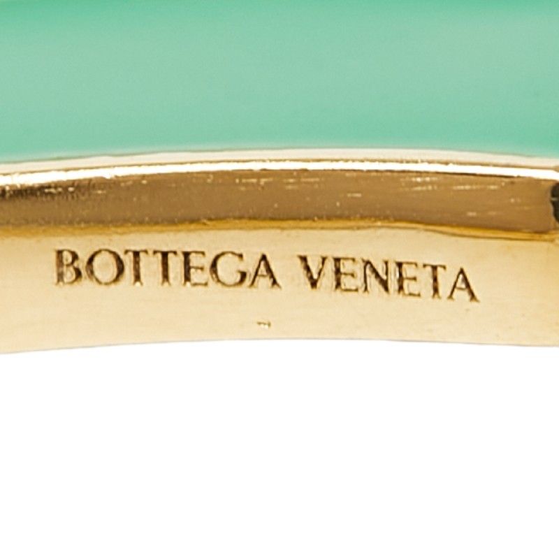 Bottega Veneta Calf Bangle Bicolor Bracelet L Green Light Blue Gold Silver