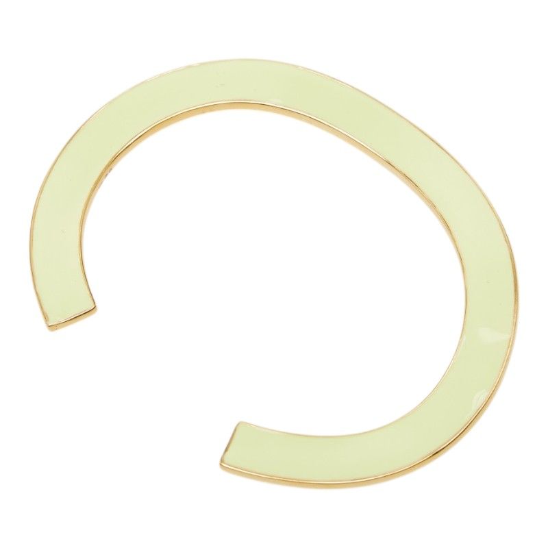 Bottega Veneta Calf Bangle Bracelet s Green Gold Silver Enamel