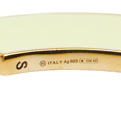 Bottega Veneta Calf Bangle Bracelet s Green Gold Silver Enamel