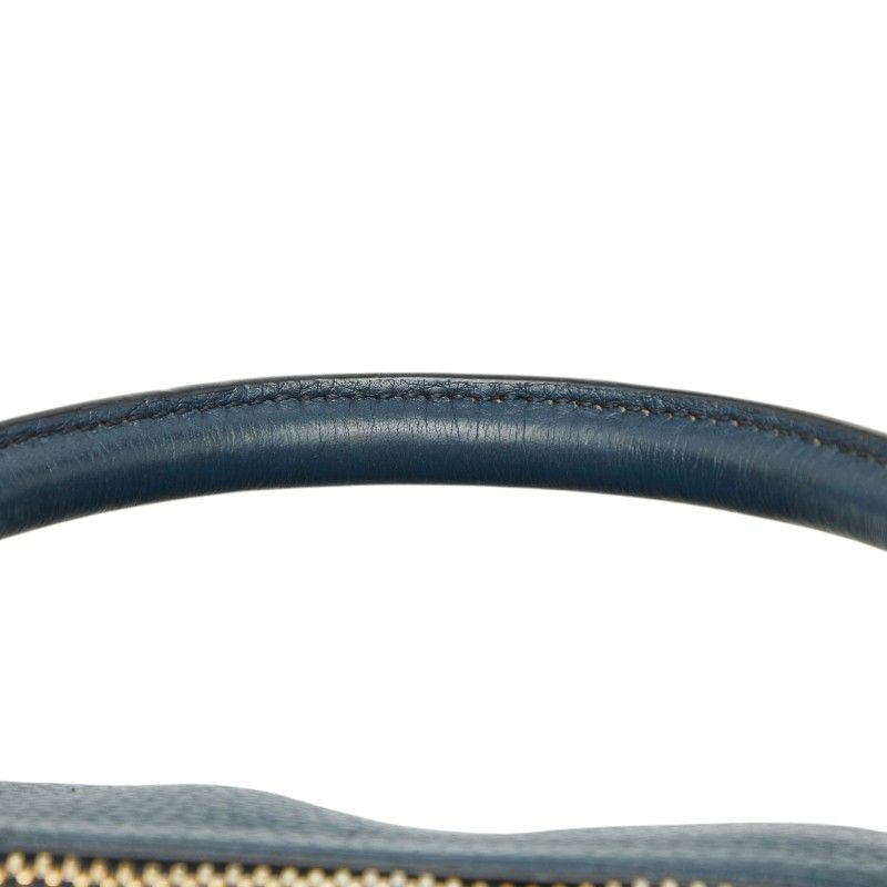 Prada 2-Way Shoulder Bag Navy Vitello Daino Leather