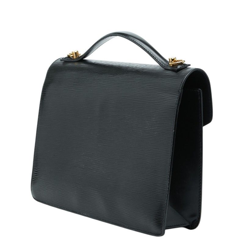 Louis Vuitton Epi Monceau Handbag Noir Black Leather