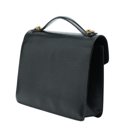 Louis Vuitton Epi Monceau Handbag Noir Black Leather