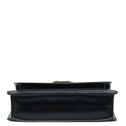 Louis Vuitton Epi Monceau Handbag Noir Black Leather