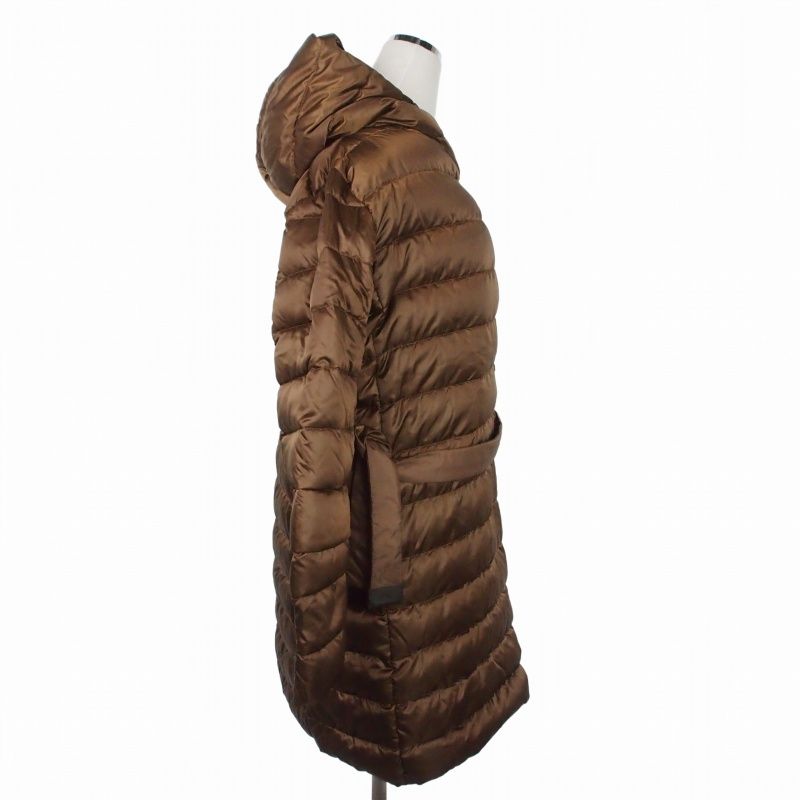 Max Mara the Cube Reversible Long Down Coat Jacket 38 Brown