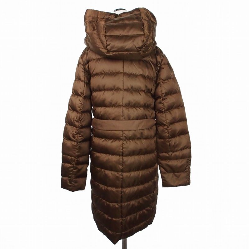 Max Mara the Cube Reversible Long Down Coat Jacket 38 Brown