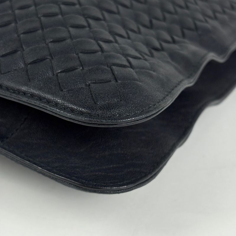 Bottega Veneta Intrecciato Business Bag Leather Black