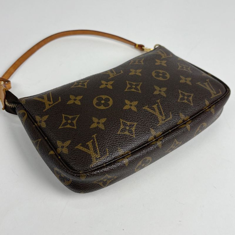 Louis Vuitton Pochette Makeup Cosmetics Pouch Monogram Brown