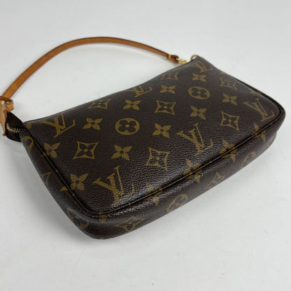 Louis Vuitton Pochette Makeup Cosmetics Pouch Monogram Brown