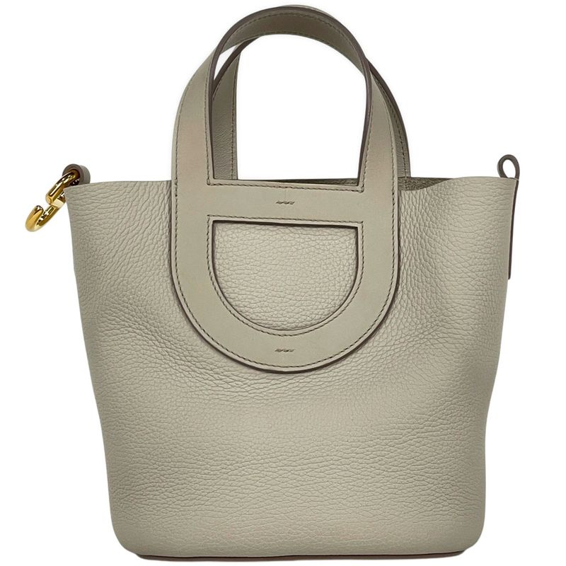 Hermes in the Loop 18 Handbag Taurillon Clemence Ivoryb