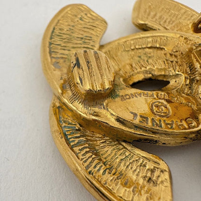 Chanel CC Logo Earrings Gold Plated