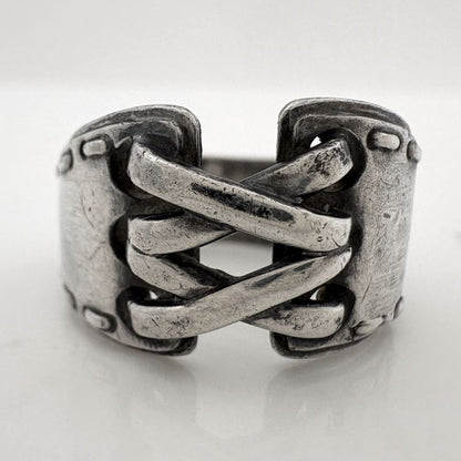 Hermes Mexico Ring Corset Belt Silver