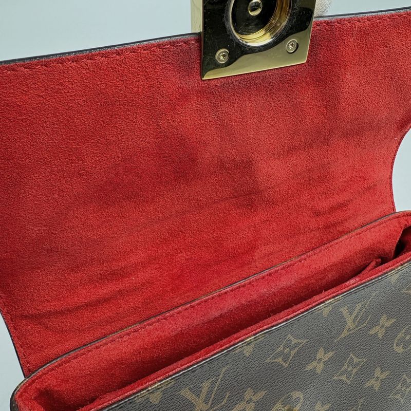 Louis Vuitton Locky BB 2-Way Shoulder Bag Monogram Brown Coquelicot